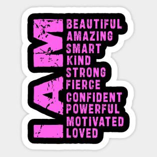 I Am Loved Shirt, I Am Strong Tee, Best Mom Shirt, I Am Beautiful Shirt, Motivational Shirt, Inspirational Shirt, Confident Women T-Shirt Sticker